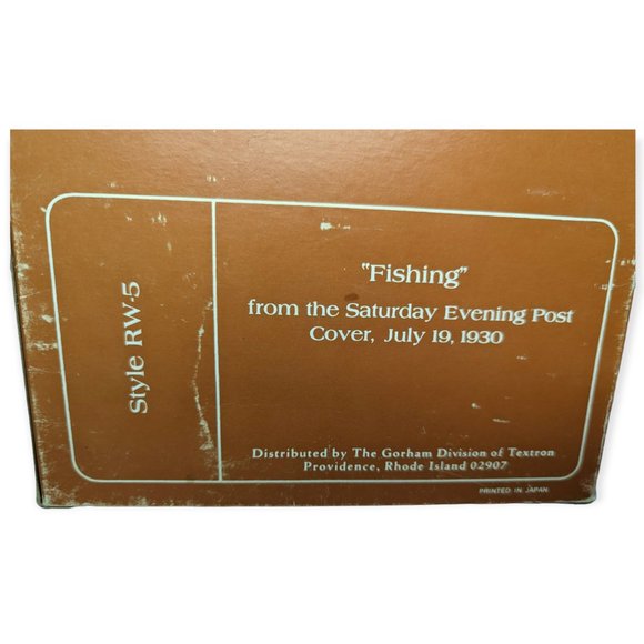 Vintage Gorham Ceramic Norman Rockwell Fishing Figure - Picture 2 of 14